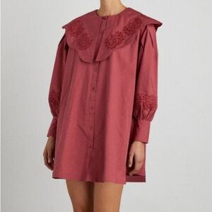 DAMSON MADDER - Mimi dress plum broderie NWT